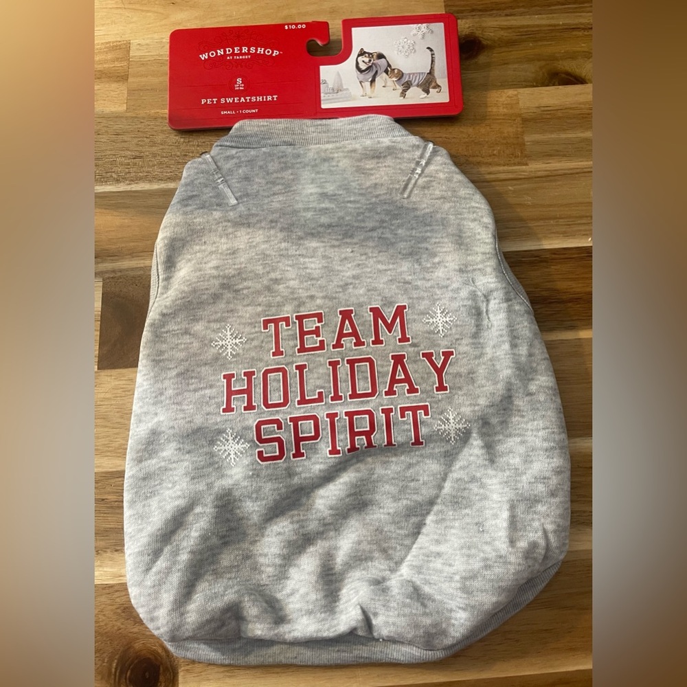 NWT Wondershop Pet Sweatshirt - Festive holiday size small and medium